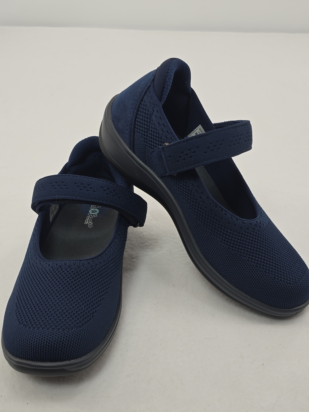 Orthofeet Women's Jessa Mary Jane Shoes – Navy Blue - 8.5 D Wide